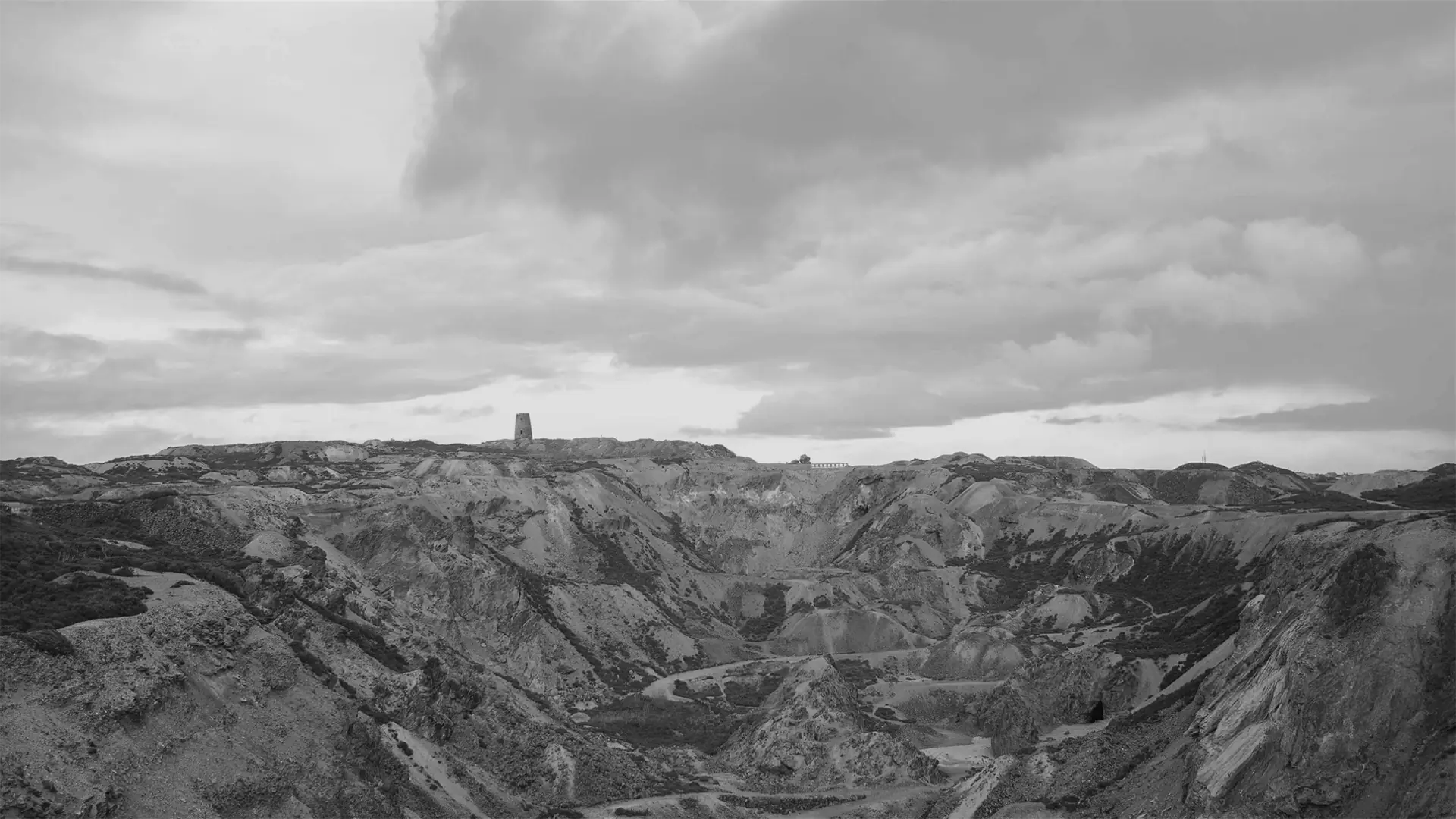 Mynydd Parys (Parys Mountain) copper-mining landscape near Amlwch, Anglesey